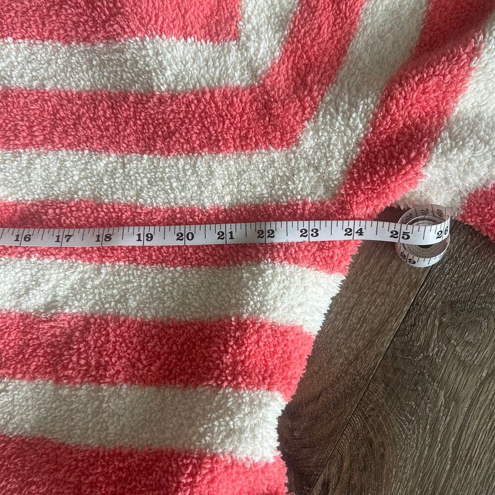 Barefoot Dreams Women’s Plush Hooded Spa Robe, Size 2, Coral Stripe, Ultra Soft. - Picture 6 of 9